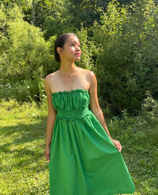The Leafy Poplin Dress