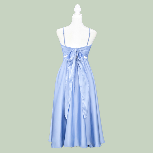 Powder Blue Satin Dress