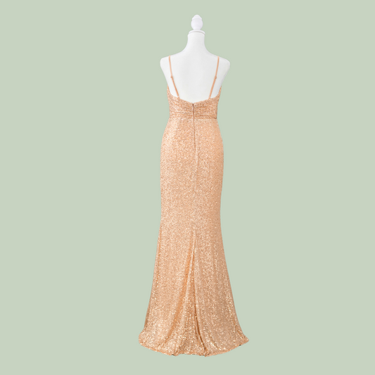 The Rosy Gold Sequin Dress