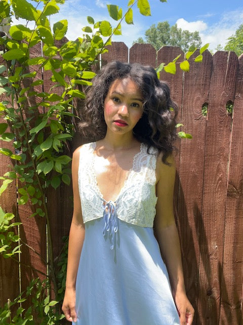 Blue Dusty Lace Dress
