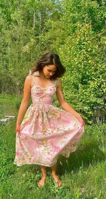 Peony Pink Floral Dress