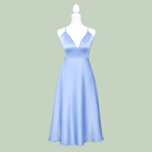 Powder Blue Satin Dress