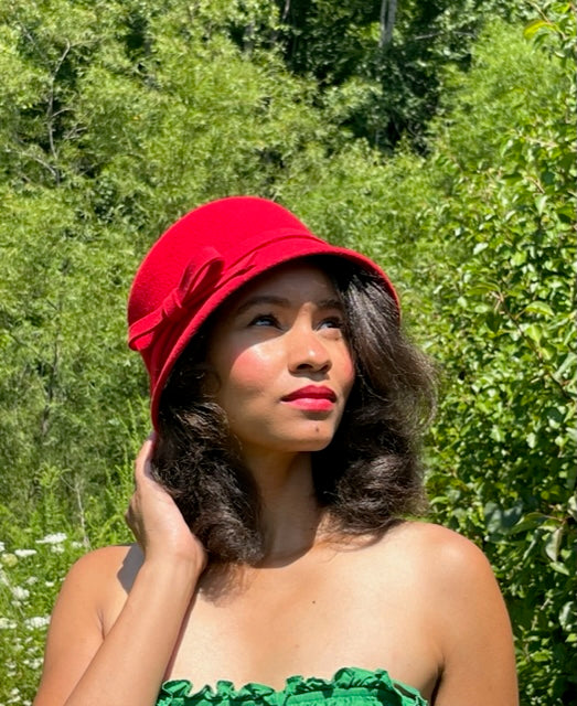 Red Bow Bucket Hat
