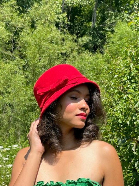 Red Bow Bucket Hat